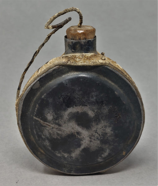 Small Spanish Colonial / Navajo Tin and Leather Canteen