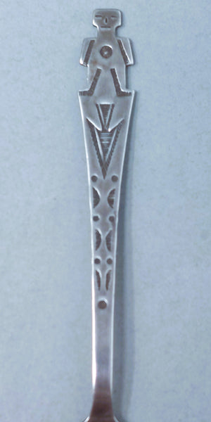 Fred Harvey Era Hopi / NAVAJO Yei Sterling Silver demitasse Spoon
