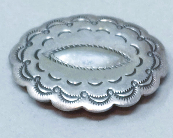 Navajo Sterling Silver Concho Pin Brooch