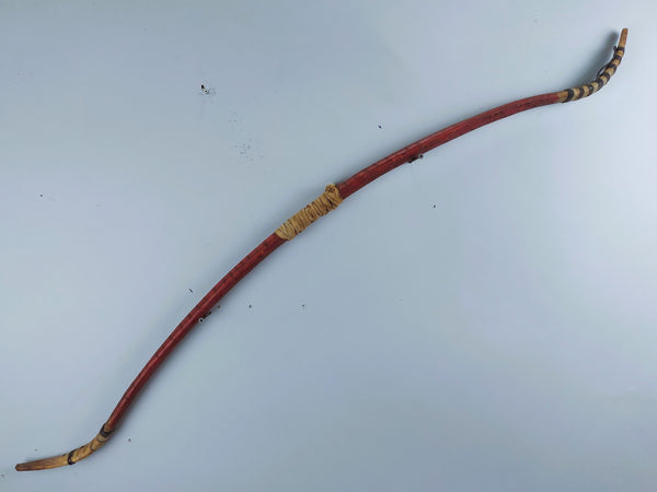 Native American 19th Century Mojave Bow with Black on Red Pigments