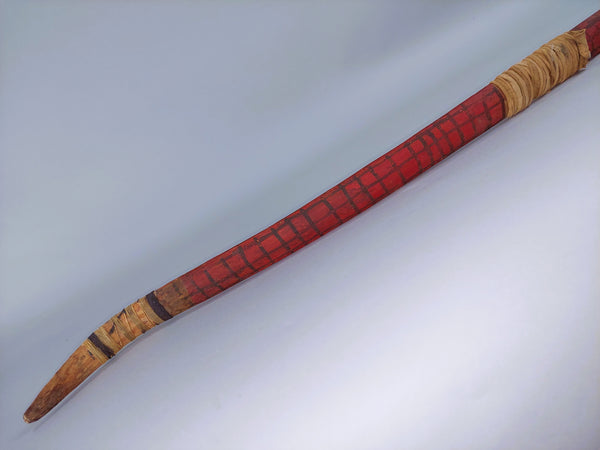 Native American 19th Century Mojave Bow with Black on Red Pigments