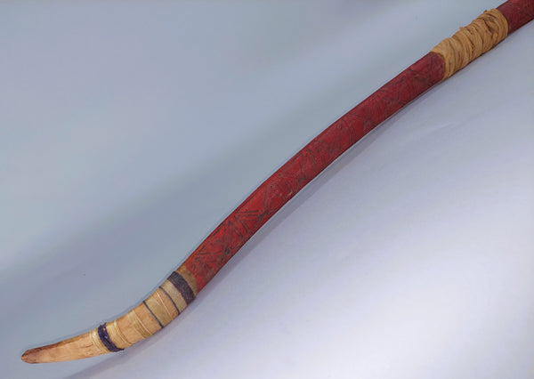 Native American 19th Century Mojave Bow with Black on Red Pigments
