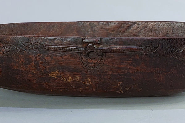 NEW GUINEA TAMI ISLAND, SIASSI, IRON WOOD BOWL