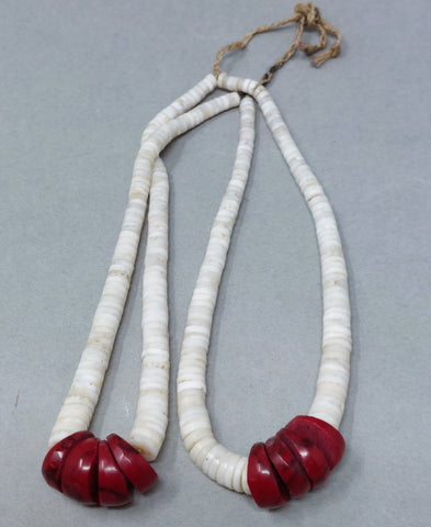 Santa Domingo / Pueblo Red Jasper Shell (heishi) JACLA Pendant \ Drop \ Earrings