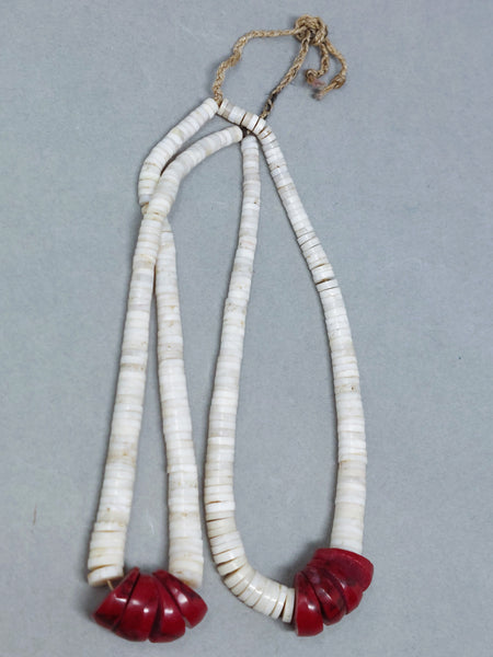 Santa Domingo / Pueblo Red Jasper Shell (heishi) JACLA Pendant \ Drop \ Earrings
