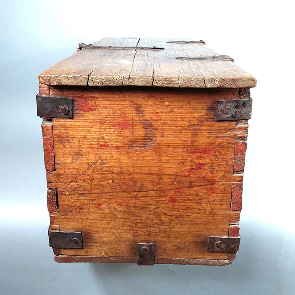 Early Mexico Painted Wooden Box