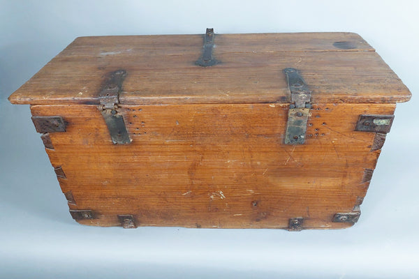 Early Mexico Painted Wooden Box