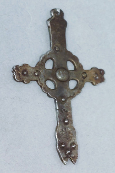 Spanish Colonial Silver Cross Pendant
