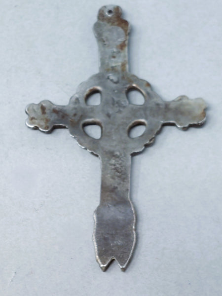 Spanish Colonial Silver Cross Pendant