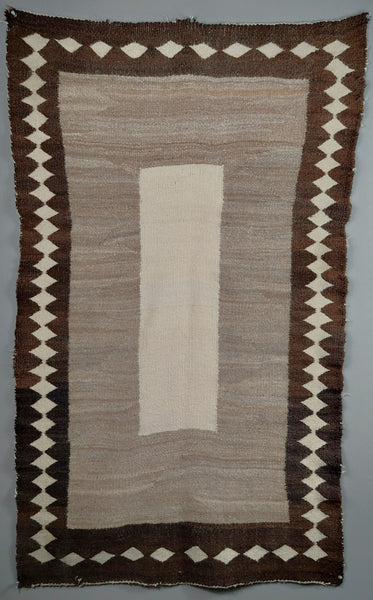 Navajo Double Saddle Blanket Ghost (White) Center