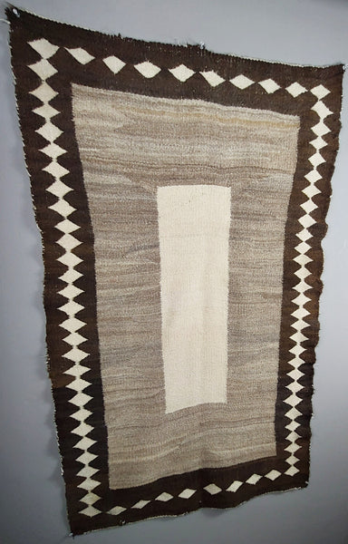 Navajo Double Saddle Blanket Ghost (White) Center