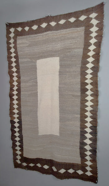 Navajo Double Saddle Blanket Ghost (White) Center