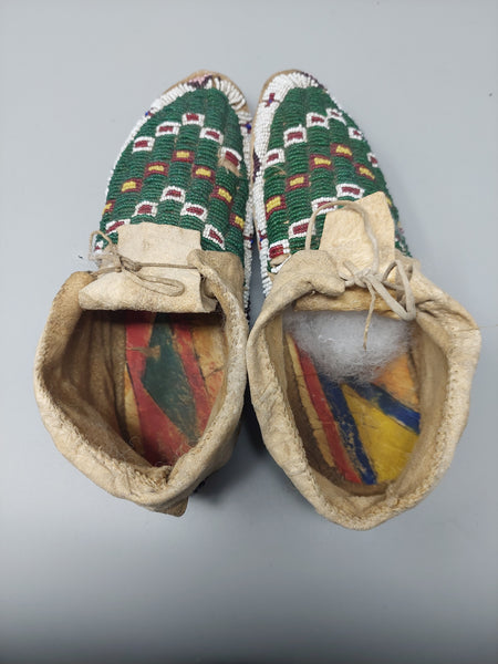 Beaded Sioux Moccasins 19th Century