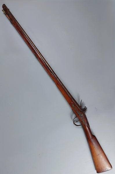 Antique Flintlock Burnet Northwest Trade Musket with Serpentine Side Plate