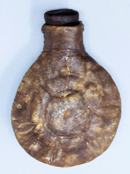 Early Small Navajo Leather Canteen