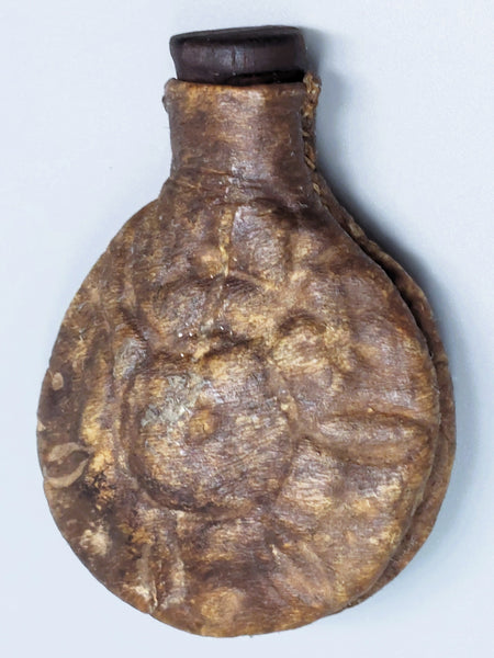 Early Small Navajo Leather Canteen