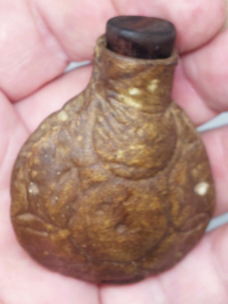 Early Small Navajo Leather Canteen