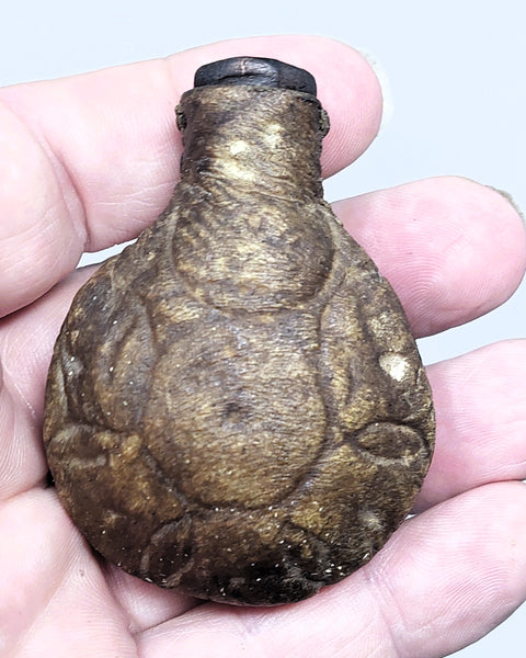 Early Small Navajo Leather Canteen
