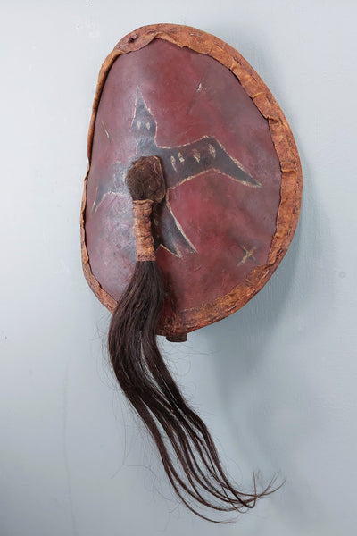 Small Plains  Shield with Thunderbird and Hair Drop