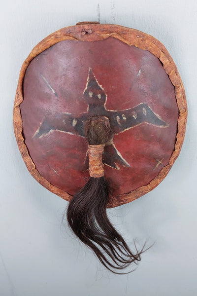 Small Plains  Shield with Thunderbird and Hair Drop