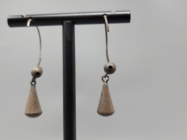 Early 19th Century Silver Earbobs ( Earrings )