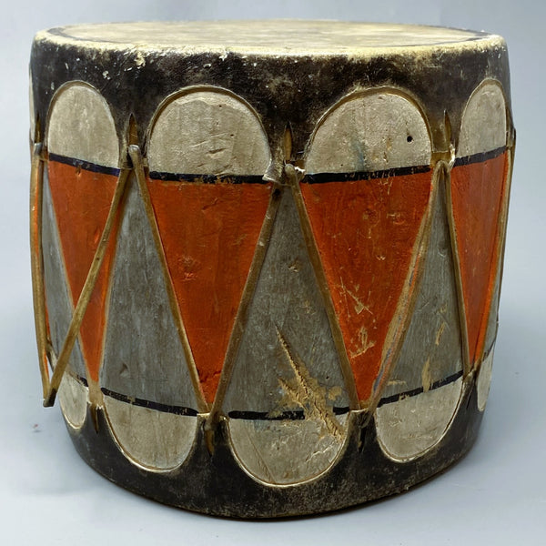 Small Cochiti Pueblo Painted Drum