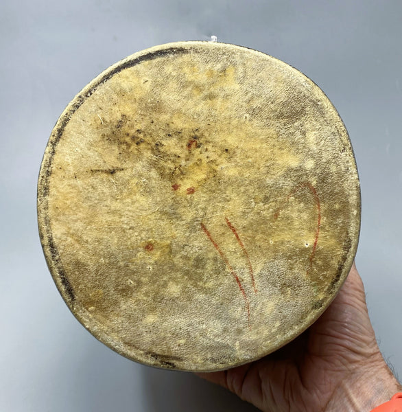 Small Cochiti Pueblo Painted Drum