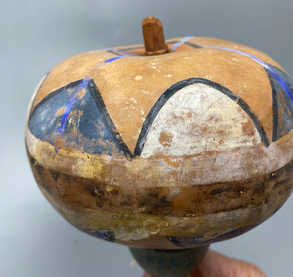 Pueblo, Painted, Gourd Dance Rattle possibly Hopi