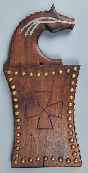 Ioway ( Iowa ) Plains Indian Horse Head Effigy Dance Mirror Board Circa 1880