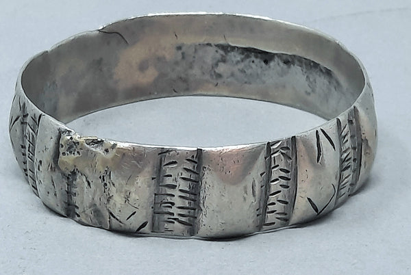 German Silver Bangle bracelet with stamp work