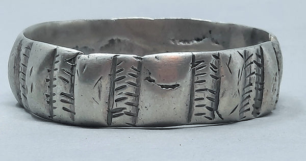 German Silver Bangle bracelet with stamp work