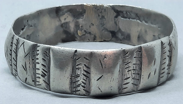 German Silver Bangle bracelet with stamp work
