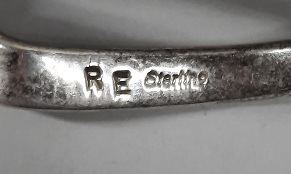 Modern Design Navajo Silver and Turquoise Cuff Bracelet