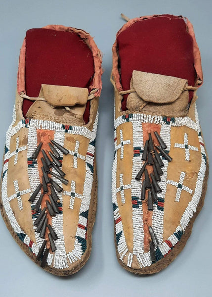 Native American Moccasin with Tin Cones
