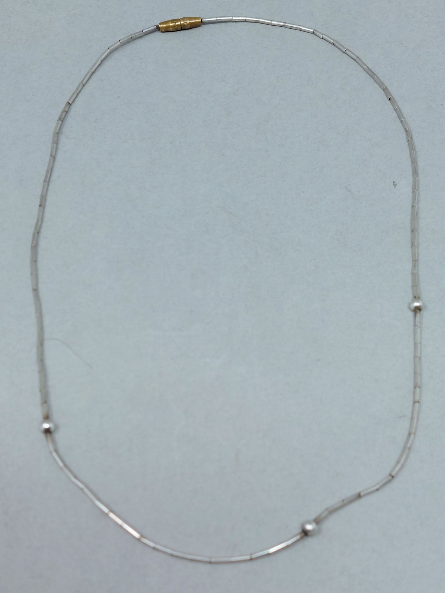 Vintage Navajo Liquid Silver and  Bead Choker necklace
