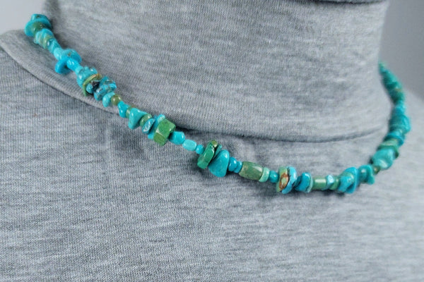 Vintage  Turquoise Bead Necklace 18 Inch