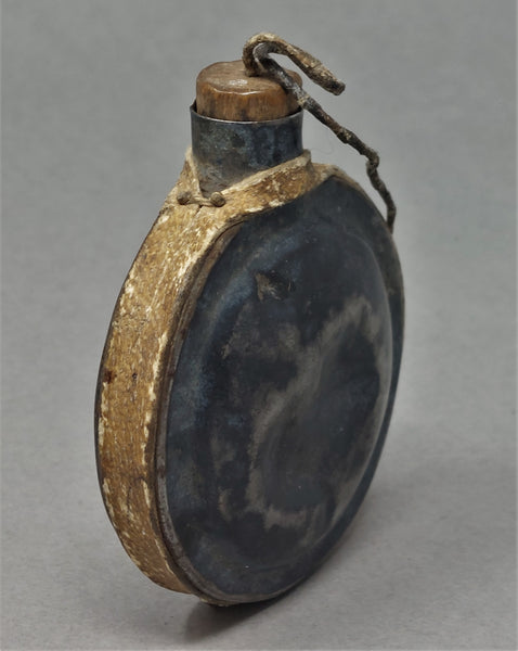 Small Spanish Colonial / Navajo Tin and Leather Canteen