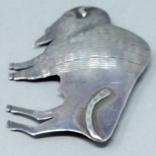 Navajo Sterling Silver Buffalo Pin Dennis Ramone