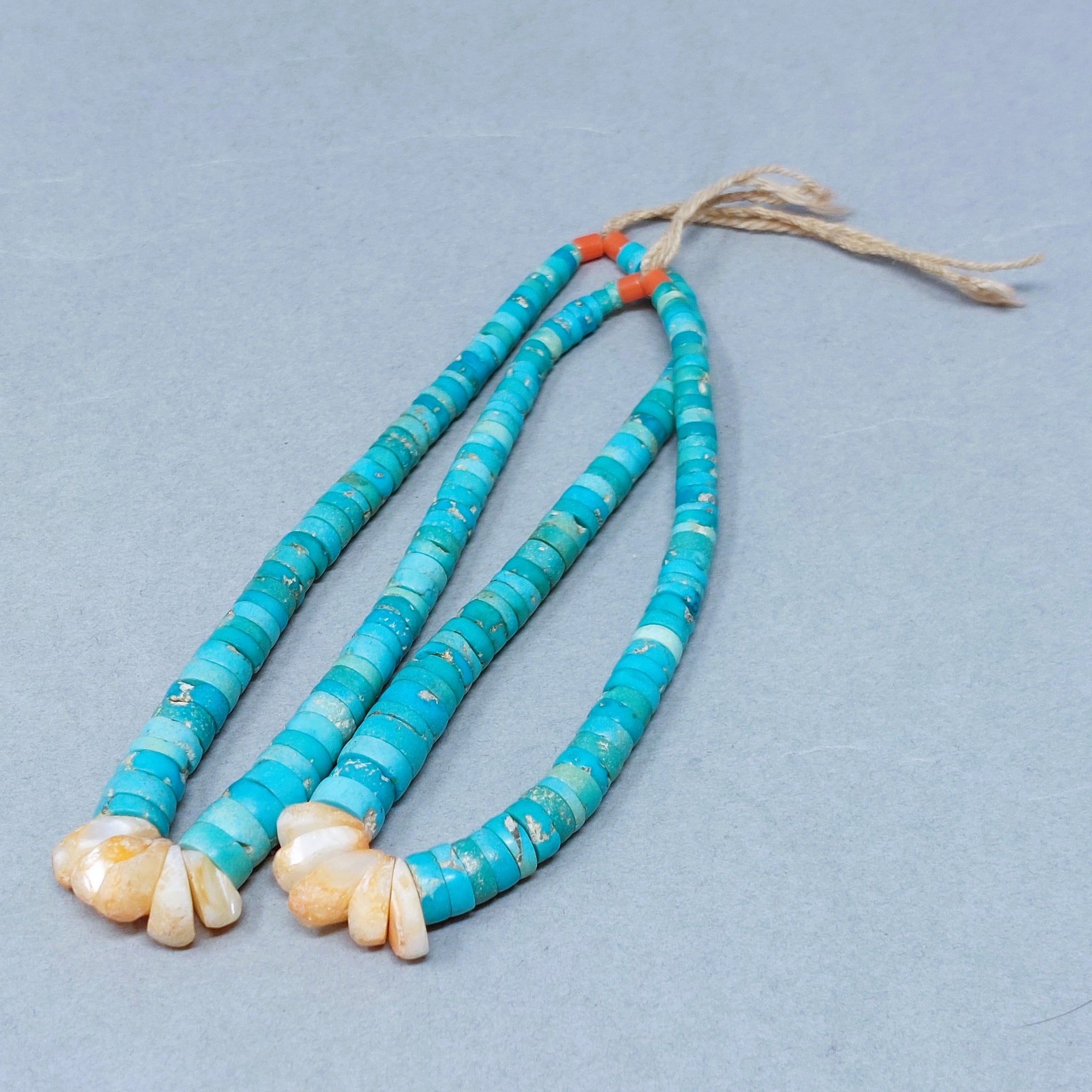 Santa Domingo / Pueblo Shell & Turquoise JACLA Pendant \ Drop Earrings