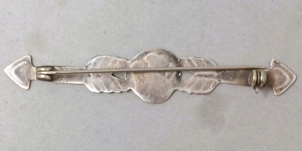 Vintage Navajo Sterling Silver Pin / Brooch with Arrows & Thunderbird