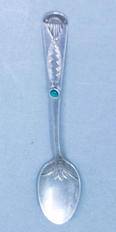 NAVAJO TURQUOISE STERLING SILVER SOUVENIR SPOON