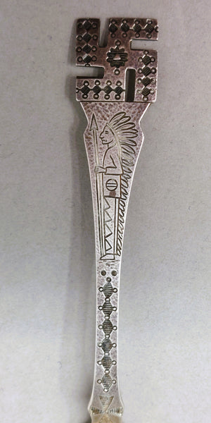 WHIRLING LOG NAVAJO Sterling Silver Souvenir Spoon