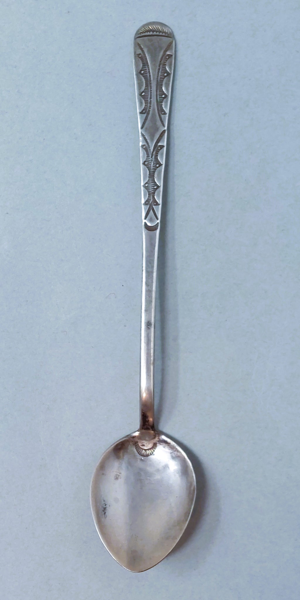 NAVAJO HAND STAMPED STERLING SILVER SOUVENIR SPOON