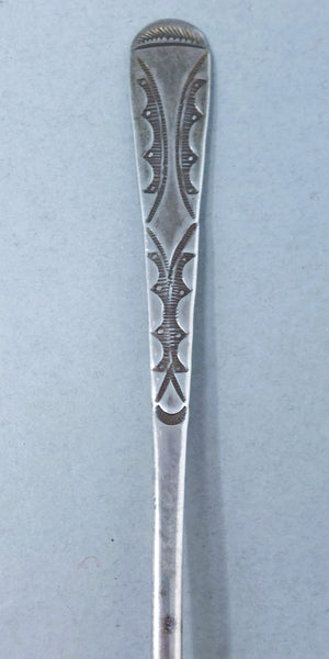 NAVAJO HAND STAMPED STERLING SILVER SOUVENIR SPOON