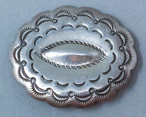 Navajo Sterling Silver Concho Pin Brooch