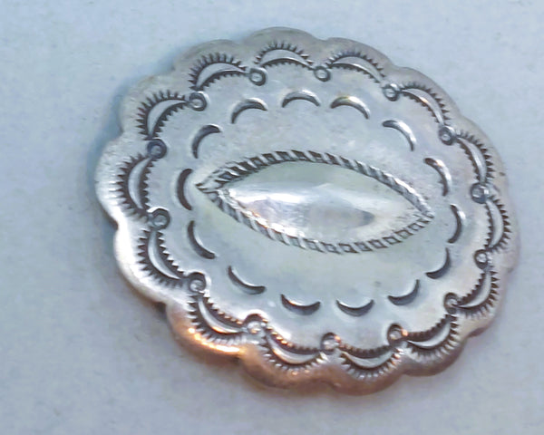 Navajo Sterling Silver Concho Pin Brooch