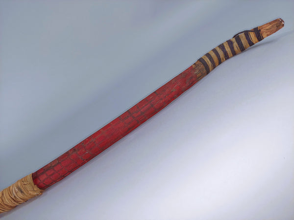 Native American 19th Century Mojave Bow with Black on Red Pigments