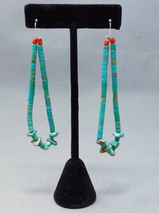 Santa Domingo / Pueblo Turquoise JACLA Pendant \ Drop \ Earrings with hooks