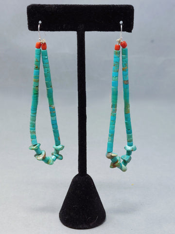 Santa Domingo / Pueblo Turquoise JACLA Pendant \ Drop \ Earrings with hooks