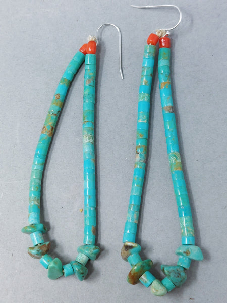 Santa Domingo / Pueblo Turquoise JACLA Pendant \ Drop \ Earrings with hooks